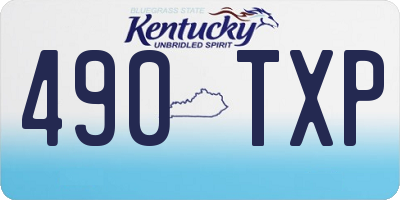 KY license plate 490TXP