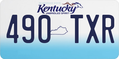 KY license plate 490TXR