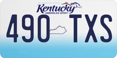 KY license plate 490TXS
