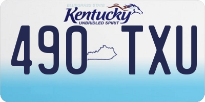 KY license plate 490TXU