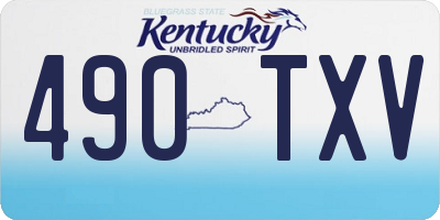 KY license plate 490TXV