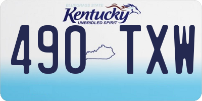 KY license plate 490TXW