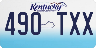 KY license plate 490TXX