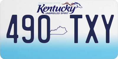 KY license plate 490TXY