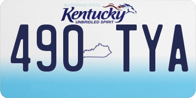KY license plate 490TYA