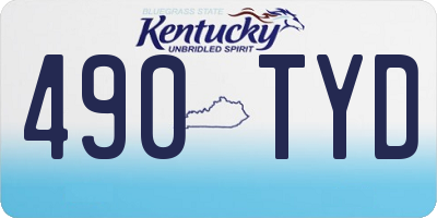 KY license plate 490TYD