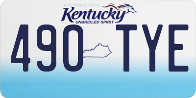 KY license plate 490TYE