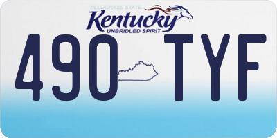KY license plate 490TYF