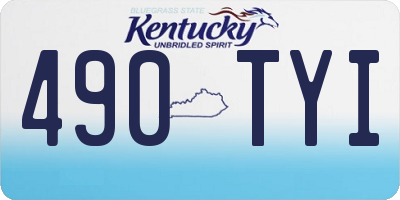 KY license plate 490TYI
