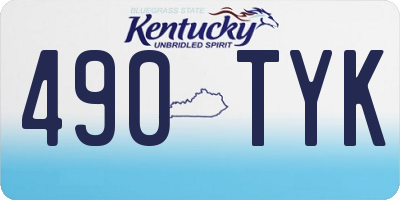 KY license plate 490TYK