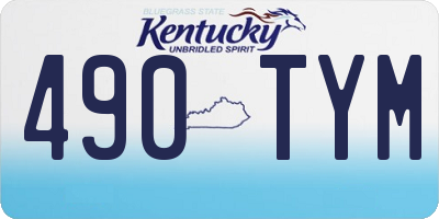 KY license plate 490TYM