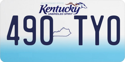 KY license plate 490TYO