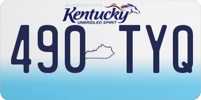 KY license plate 490TYQ
