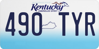KY license plate 490TYR