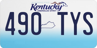 KY license plate 490TYS