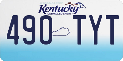 KY license plate 490TYT