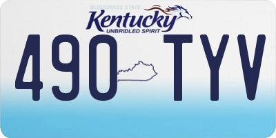 KY license plate 490TYV