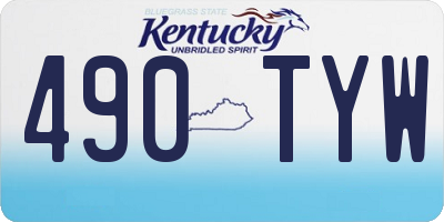 KY license plate 490TYW