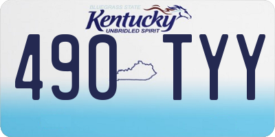 KY license plate 490TYY