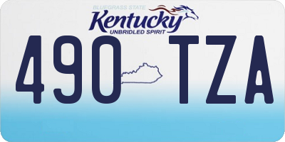 KY license plate 490TZA