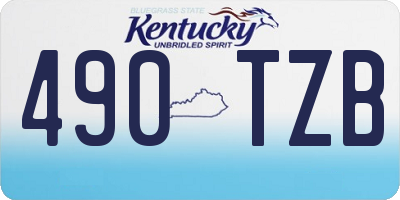 KY license plate 490TZB