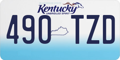 KY license plate 490TZD