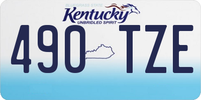 KY license plate 490TZE