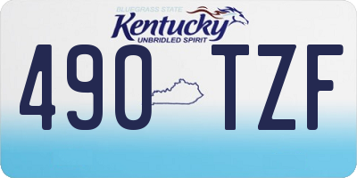 KY license plate 490TZF