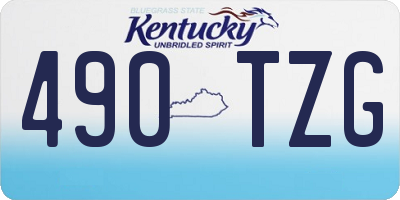 KY license plate 490TZG