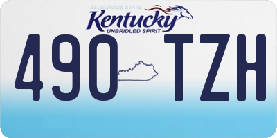 KY license plate 490TZH