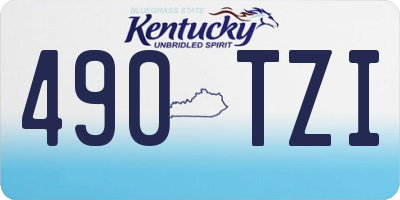 KY license plate 490TZI