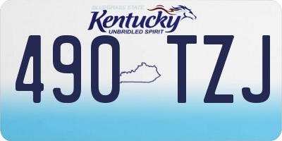KY license plate 490TZJ