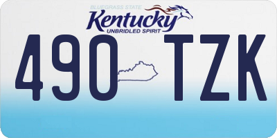KY license plate 490TZK