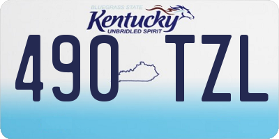 KY license plate 490TZL