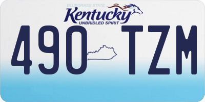 KY license plate 490TZM