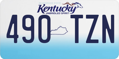KY license plate 490TZN