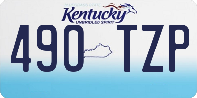 KY license plate 490TZP