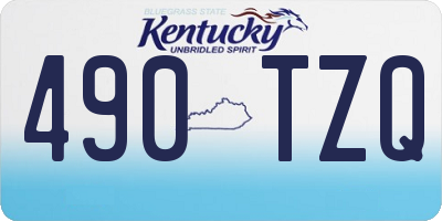 KY license plate 490TZQ