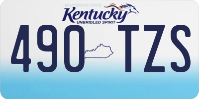 KY license plate 490TZS
