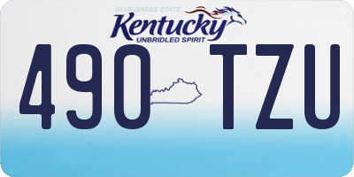 KY license plate 490TZU