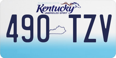 KY license plate 490TZV
