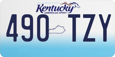 KY license plate 490TZY