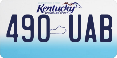 KY license plate 490UAB