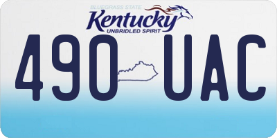 KY license plate 490UAC