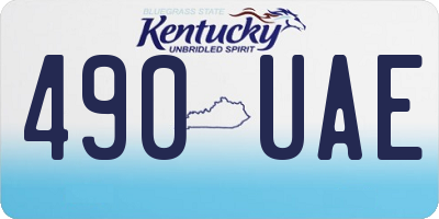 KY license plate 490UAE