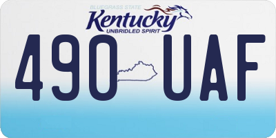 KY license plate 490UAF