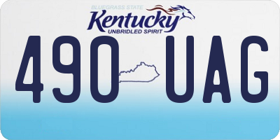 KY license plate 490UAG