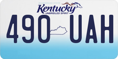 KY license plate 490UAH