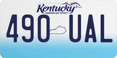 KY license plate 490UAL