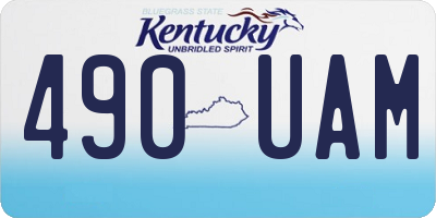 KY license plate 490UAM